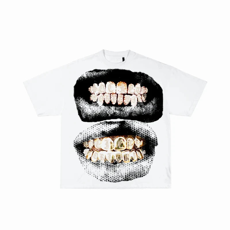 Oversized Teeth Short Sleeves T-Shirts