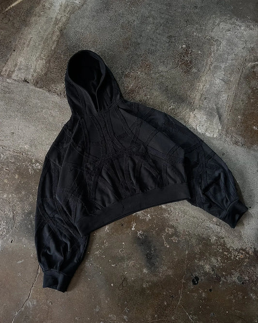 Black Gothic Long Sleeved Hoodie