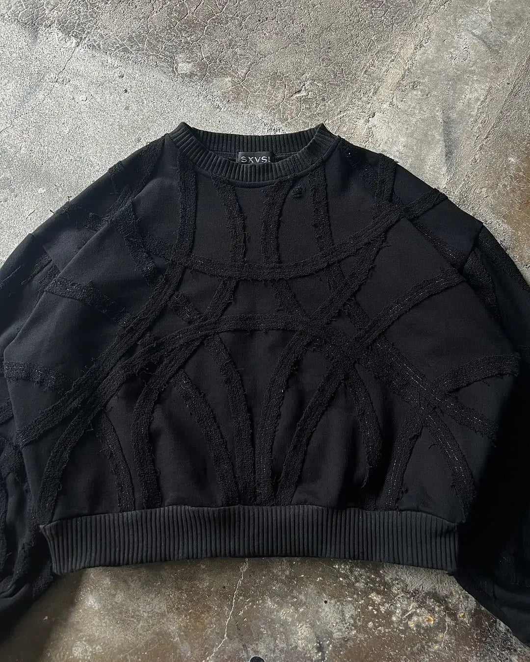 Black  Sweatshirt Long Sleeved Sweater