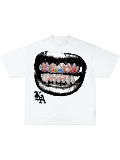 Oversized Teeth Short Sleeves T-Shirts