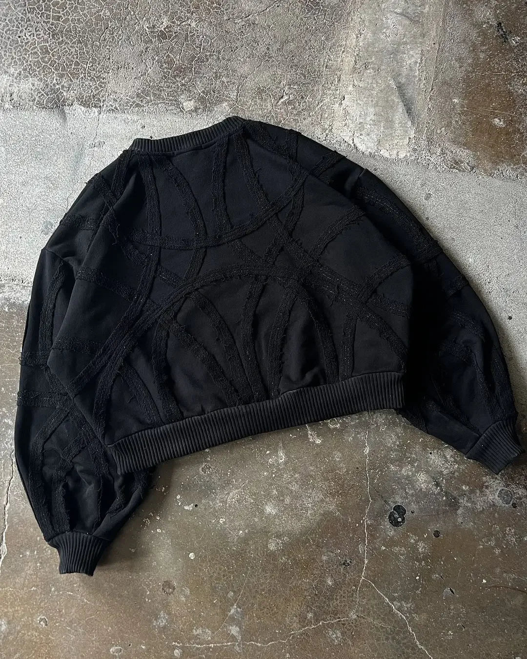 Black  Sweatshirt Long Sleeved Sweater