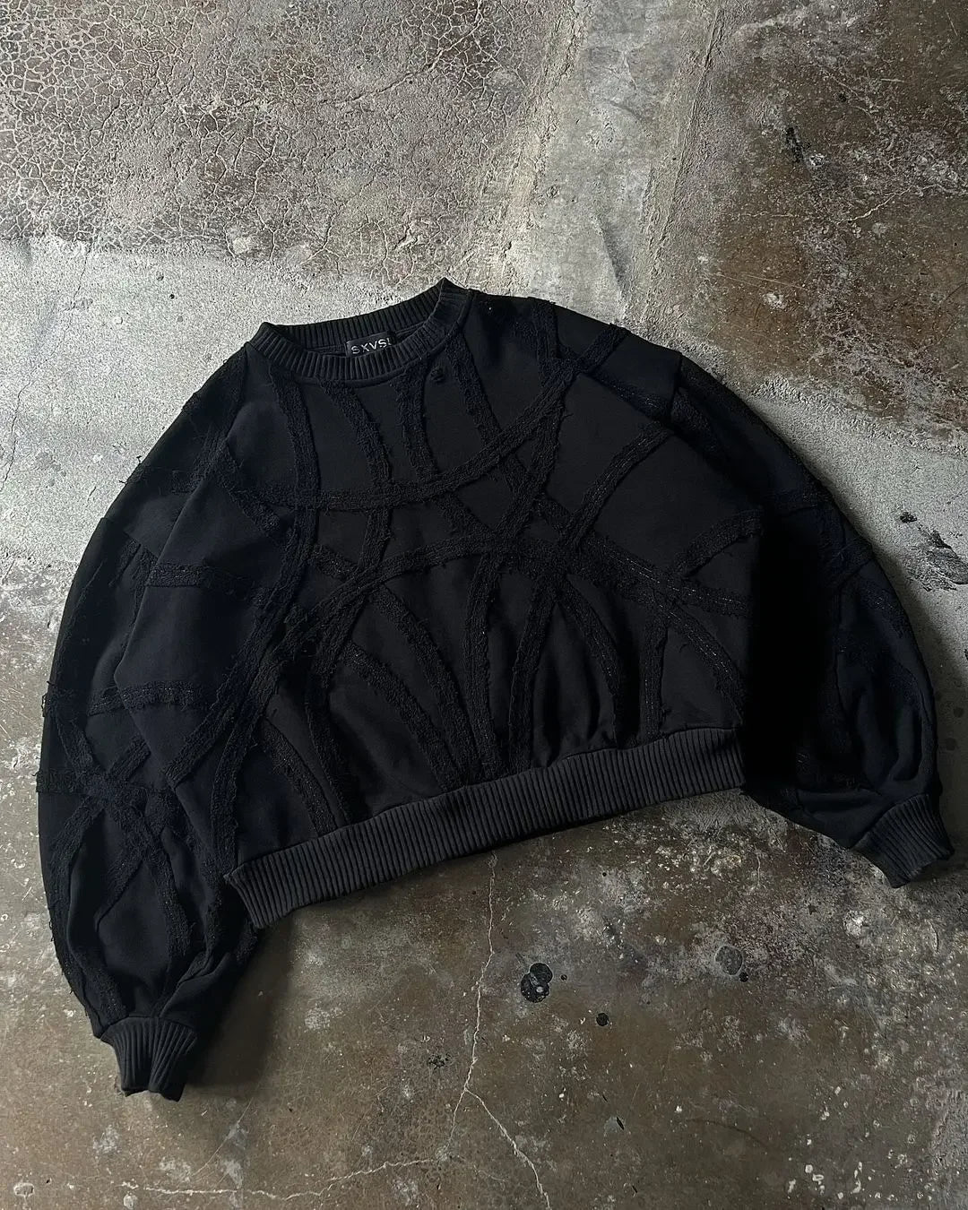 Black  Sweatshirt Long Sleeved Sweater